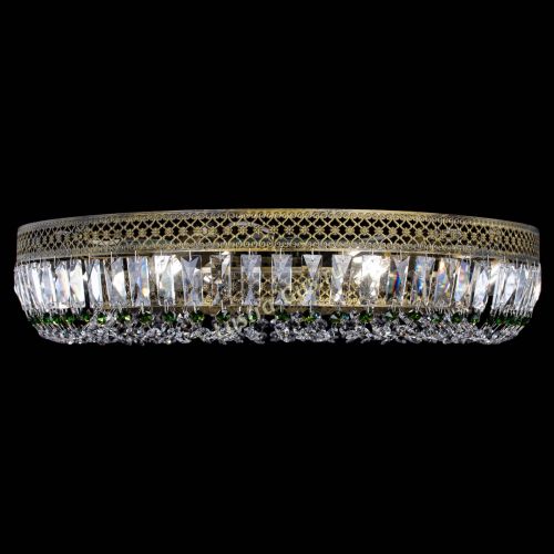 Люстра Венеция Кольцо №8 пластинка под бронзу Зеленая в Сочи Гусь Хрустальный