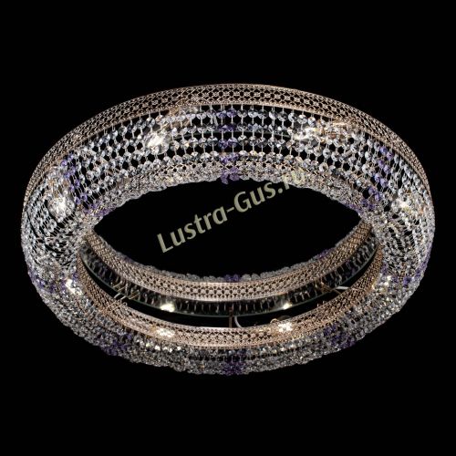 Люстра Венеция Кольцо №8 фиолетовая в Сочи Гусь Хрустальный