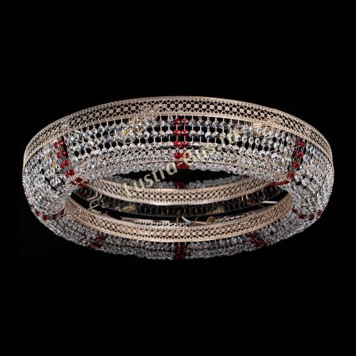 Люстра Венеция Кольцо №8 красное в Сочи Гусь Хрустальный