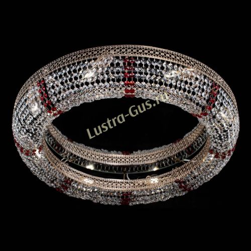 Люстра Венеция Кольцо №8 красное в Сочи Гусь Хрустальный