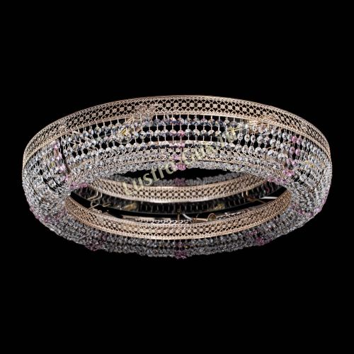 Люстра Венеция Кольцо №8 розовая в Сочи Гусь Хрустальный