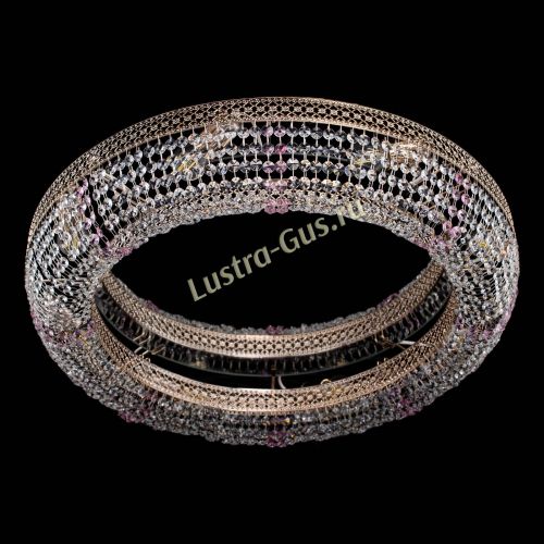 Люстра Венеция Кольцо №8 розовая в Сочи Гусь Хрустальный