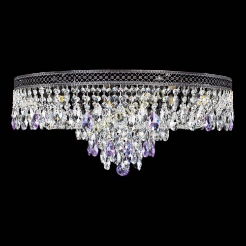 Люстра Венеция Кольцо Черная №8 фиолетовая в Сочи Гусь Хрустальный