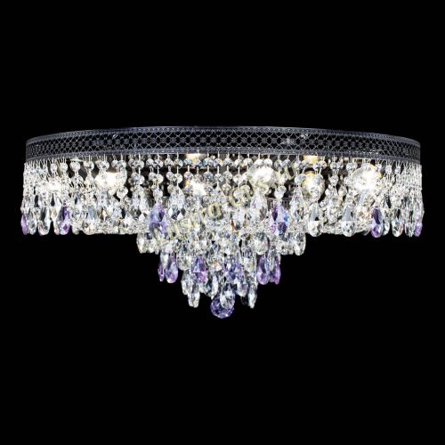 Люстра Венеция Кольцо Черная №8 фиолетовая в Сочи Гусь Хрустальный