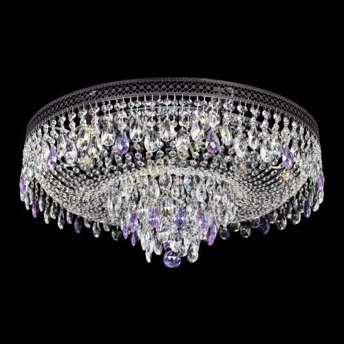 Люстра Венеция Кольцо Черная №8 фиолетовая в Сочи Гусь Хрустальный