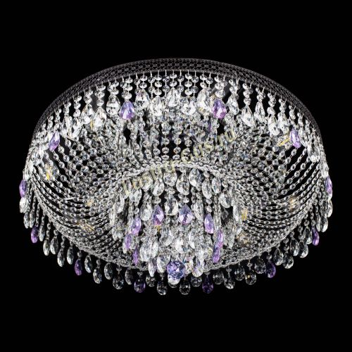 Люстра Венеция Кольцо Черная №8 фиолетовая в Сочи Гусь Хрустальный