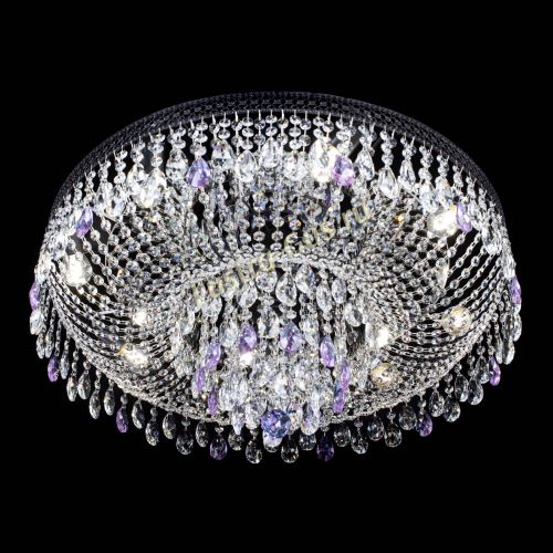 Люстра Венеция Кольцо Черная №8 фиолетовая в Сочи Гусь Хрустальный