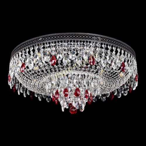 Люстра Венеция Кольцо Черная №8 красная в Сочи Гусь Хрустальный