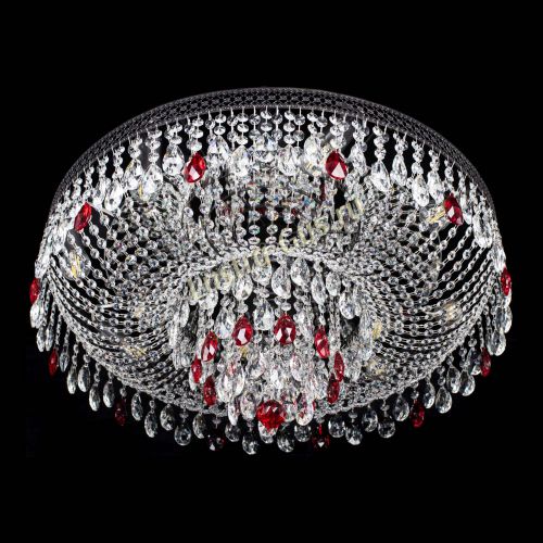Люстра Венеция Кольцо Черная №8 красная в Сочи Гусь Хрустальный