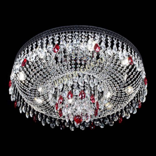 Люстра Венеция Кольцо Черная №8 красная в Сочи Гусь Хрустальный