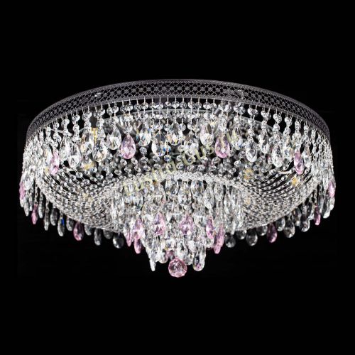 Люстра Венеция Кольцо Черная №8 розовая в Сочи Гусь Хрустальный
