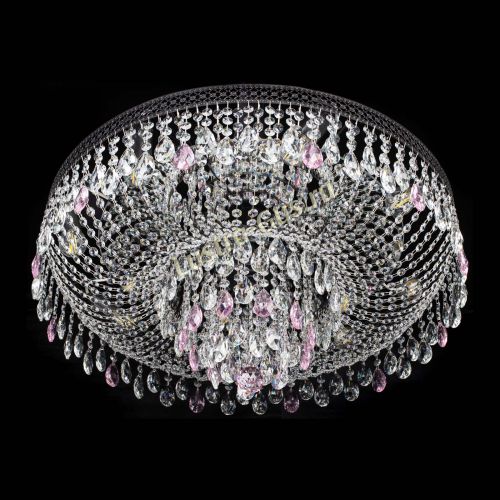 Люстра Венеция Кольцо Черная №8 розовая в Сочи Гусь Хрустальный