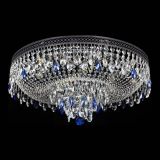 Люстра Венеция Кольцо Черная №8 синяя в Сочи