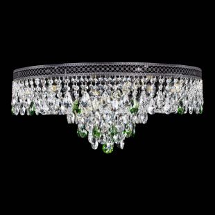 Люстра потолочная Венеция Кольцо Черная №8 зеленая