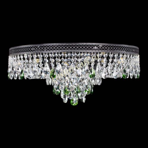 Люстра Венеция Кольцо Черная №8 зеленая в Сочи Гусь Хрустальный