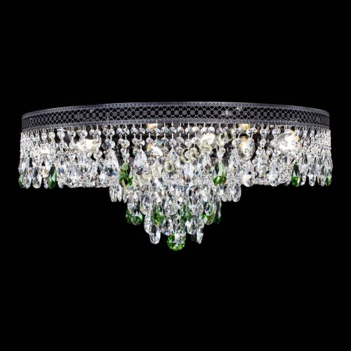 Люстра Венеция Кольцо Черная №8 зеленая в Сочи Гусь Хрустальный