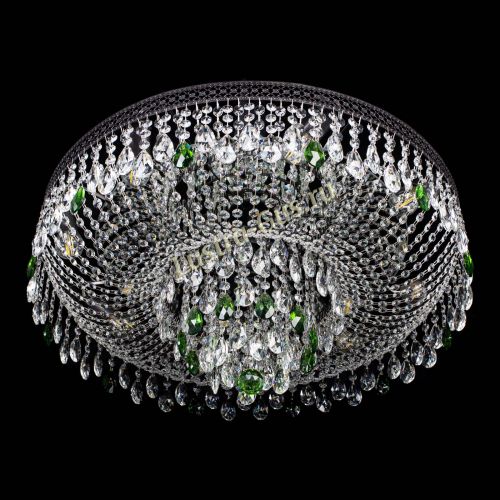 Люстра Венеция Кольцо Черная №8 зеленая в Сочи Гусь Хрустальный