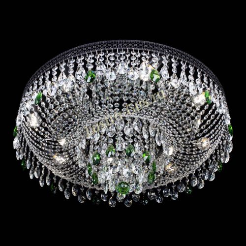 Люстра Венеция Кольцо Черная №8 зеленая в Сочи Гусь Хрустальный