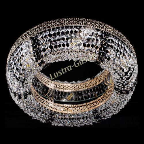 Люстра Венеция Кольцо черная в Сочи Гусь Хрустальный