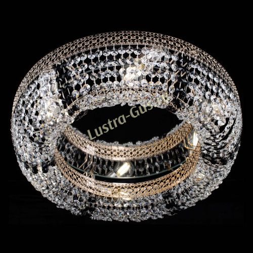 Люстра Венеция Кольцо черная в Сочи Гусь Хрустальный