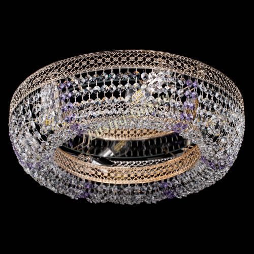Люстра Венеция Кольцо фиолетовая в Сочи Гусь Хрустальный