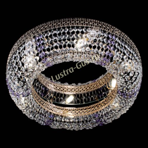 Люстра Венеция Кольцо фиолетовая в Сочи Гусь Хрустальный