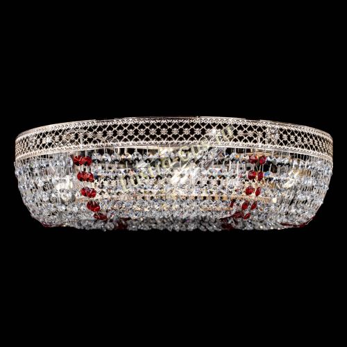 Люстра Венеция Кольцо красная в Сочи Гусь Хрустальный