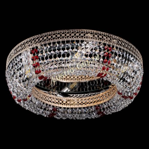 Люстра Венеция Кольцо красная в Сочи Гусь Хрустальный