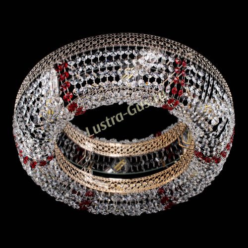 Люстра Венеция Кольцо красная в Сочи Гусь Хрустальный