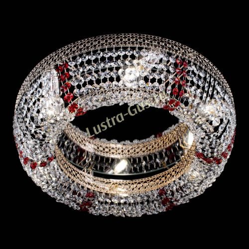 Люстра Венеция Кольцо красная в Сочи Гусь Хрустальный