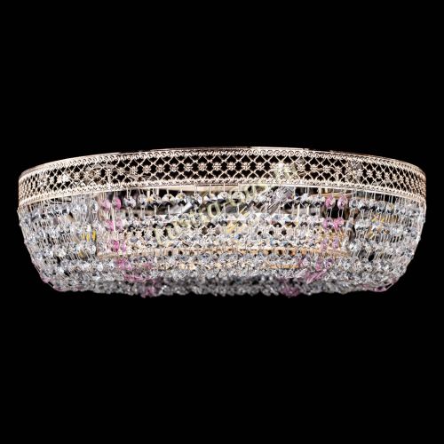 Люстра Венеция Кольцо розовая в Сочи Гусь Хрустальный