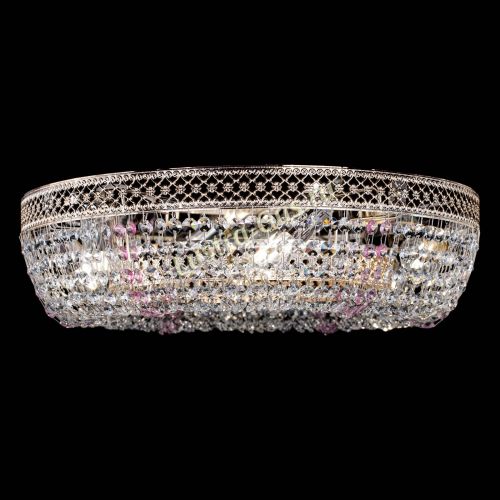 Люстра Венеция Кольцо розовая в Сочи Гусь Хрустальный