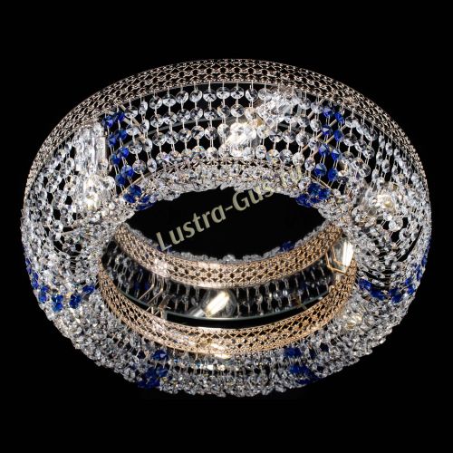 Люстра Венеция Кольцо синяя в Сочи Гусь Хрустальный