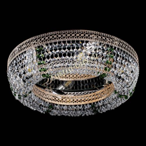 Люстра Венеция Кольцо зеленая в Сочи Гусь Хрустальный