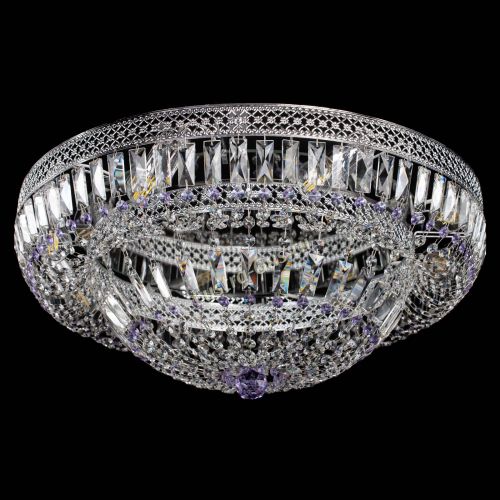 Люстра Венеция Купол пластинка 600 Фиолетовая в Сочи Гусь Хрустальный