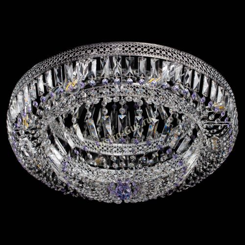 Люстра Венеция Купол пластинка 600 Фиолетовая в Сочи Гусь Хрустальный
