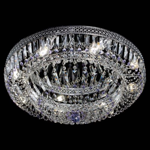 Люстра Венеция Купол пластинка 600 Фиолетовая в Сочи Гусь Хрустальный
