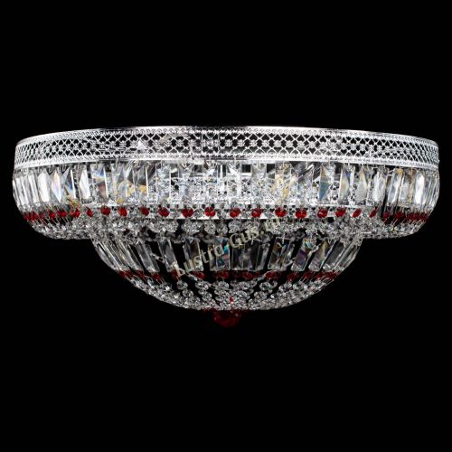 Люстра Венеция Купол пластинка 600 Красная в Сочи Гусь Хрустальный
