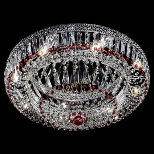Люстра Венеция Купол пластинка 600 Красная в Сочи Гусь Хрустальный