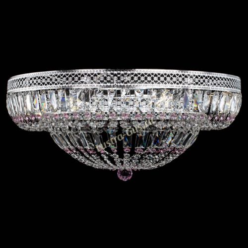 Люстра Венеция Купол пластинка 600 Розовая в Сочи Гусь Хрустальный