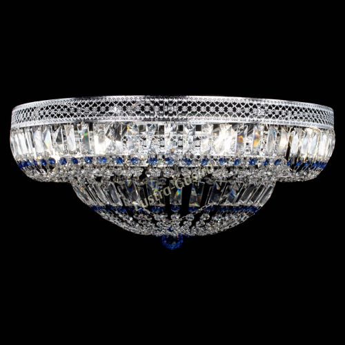 Люстра Венеция Купол пластинка 600 Синяя в Сочи Гусь Хрустальный