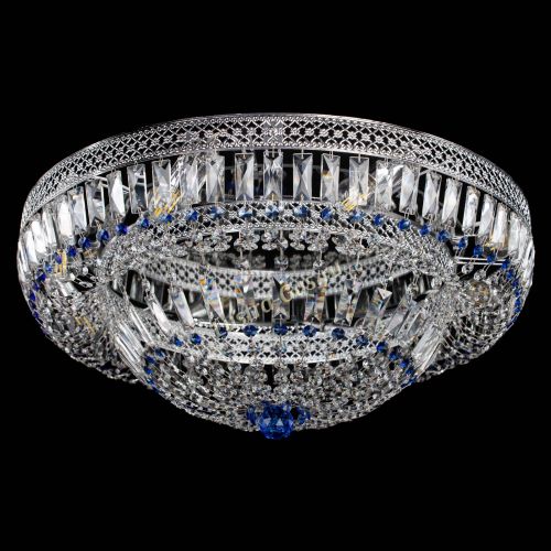 Люстра Венеция Купол пластинка 600 Синяя в Сочи Гусь Хрустальный