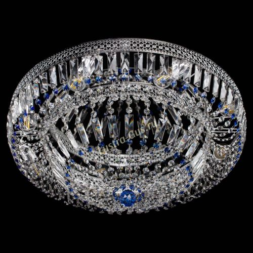 Люстра Венеция Купол пластинка 600 Синяя в Сочи Гусь Хрустальный