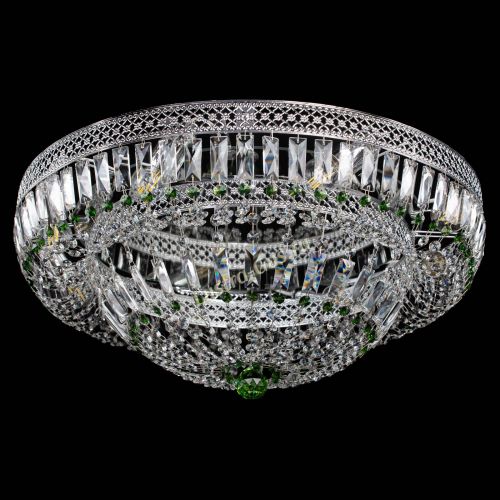 Люстра Венеция Купол пластинка 600 Зеленая в Сочи Гусь Хрустальный