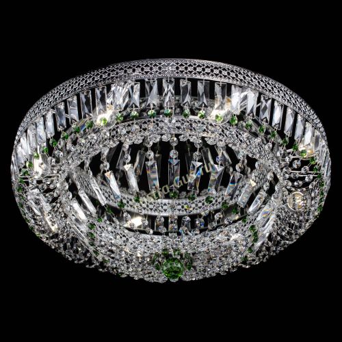 Люстра Венеция Купол пластинка 600 Зеленая в Сочи Гусь Хрустальный