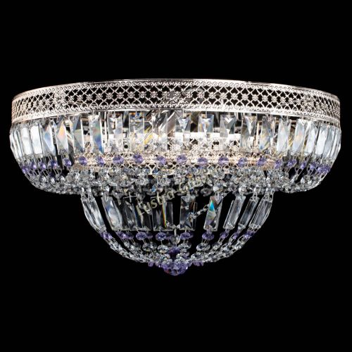 Люстра Венеция Купол пластинка Фиолетовая в Сочи Гусь Хрустальный