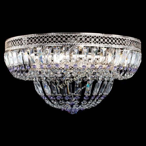 Люстра Венеция Купол пластинка Фиолетовая в Сочи Гусь Хрустальный