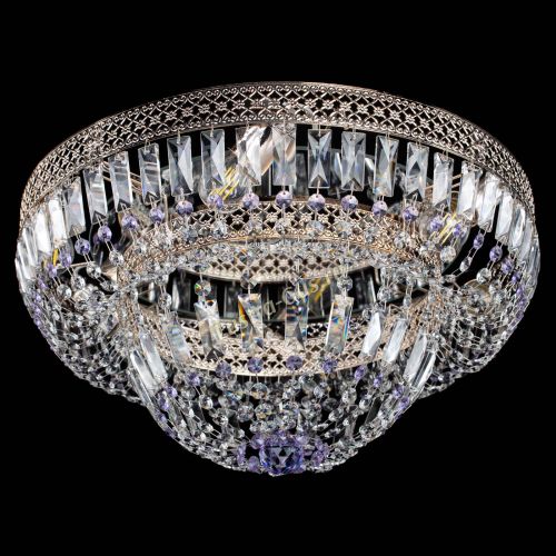 Люстра Венеция Купол пластинка Фиолетовая в Сочи Гусь Хрустальный