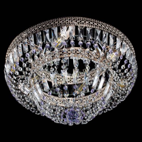 Люстра Венеция Купол пластинка Фиолетовая в Сочи Гусь Хрустальный