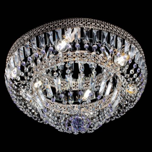 Люстра Венеция Купол пластинка Фиолетовая в Сочи Гусь Хрустальный